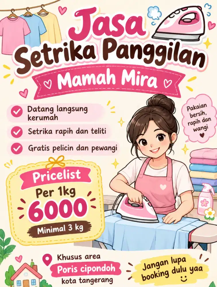 Jasa setrika panggilan