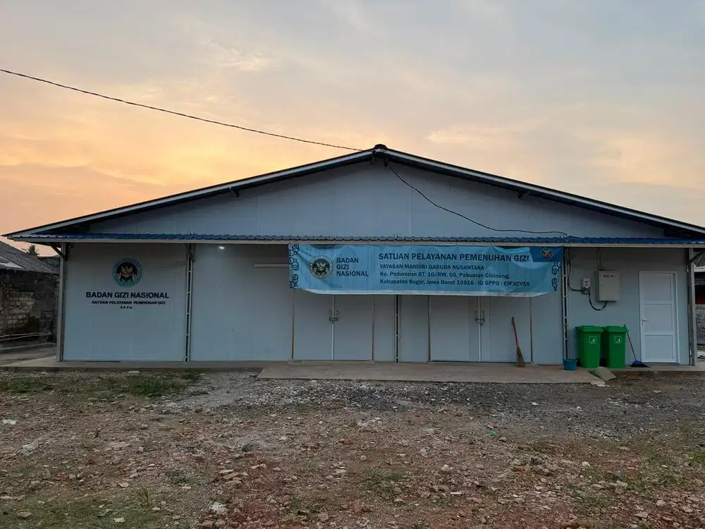 DIJUAL TANAH & BANGUNAN MBG SERTA KELENGKAPAN DAPUR