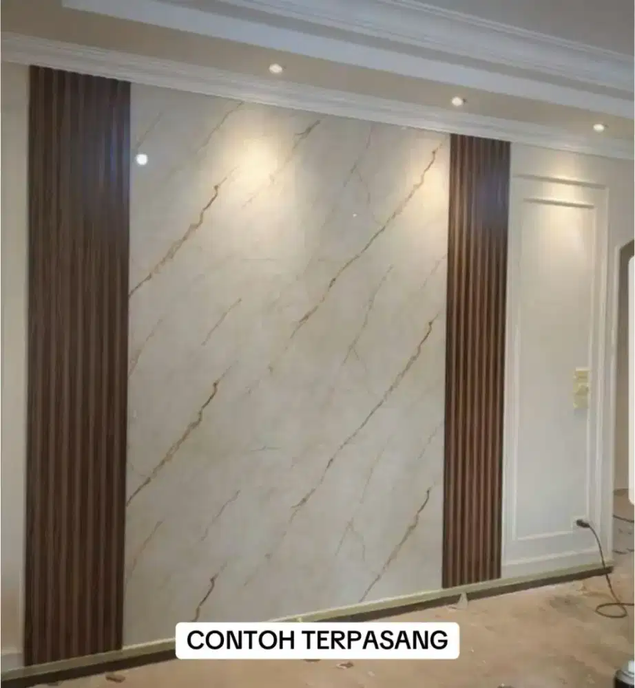 Wpc dan pvc marble terpasang