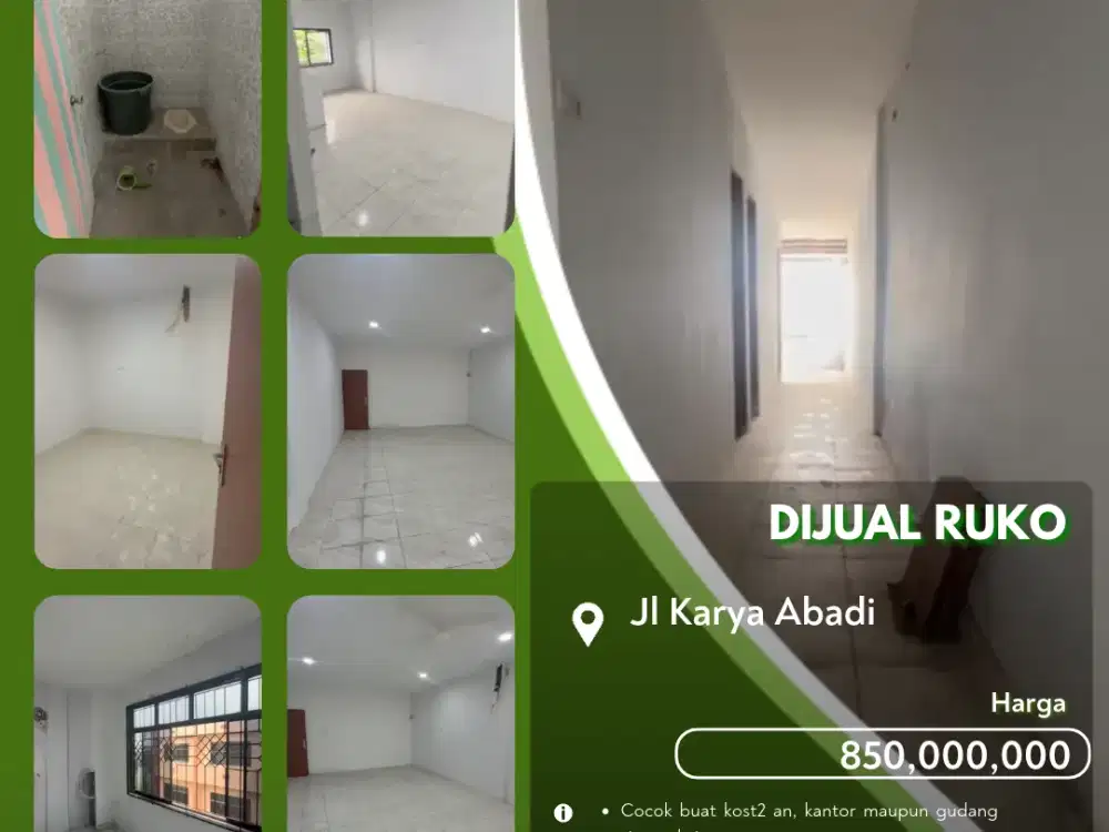 Dijual Ruko Cantik Jalan Riau Pekanbaru Kota Siap Usaha Kos Kosan!