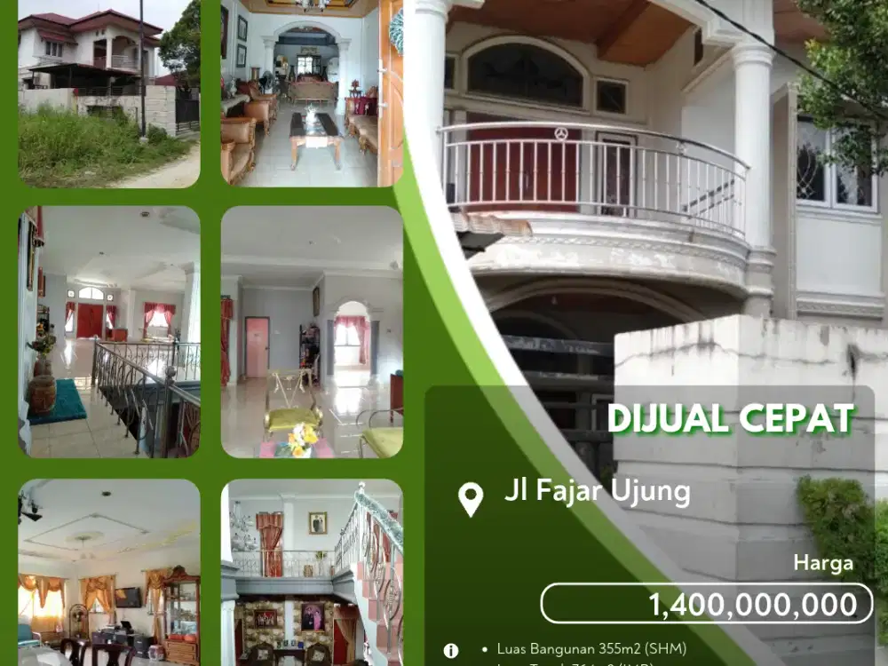 DIjual Cepat Rugi Pekanbaru Kota Jalan Fajar Ujung Siap Huni!