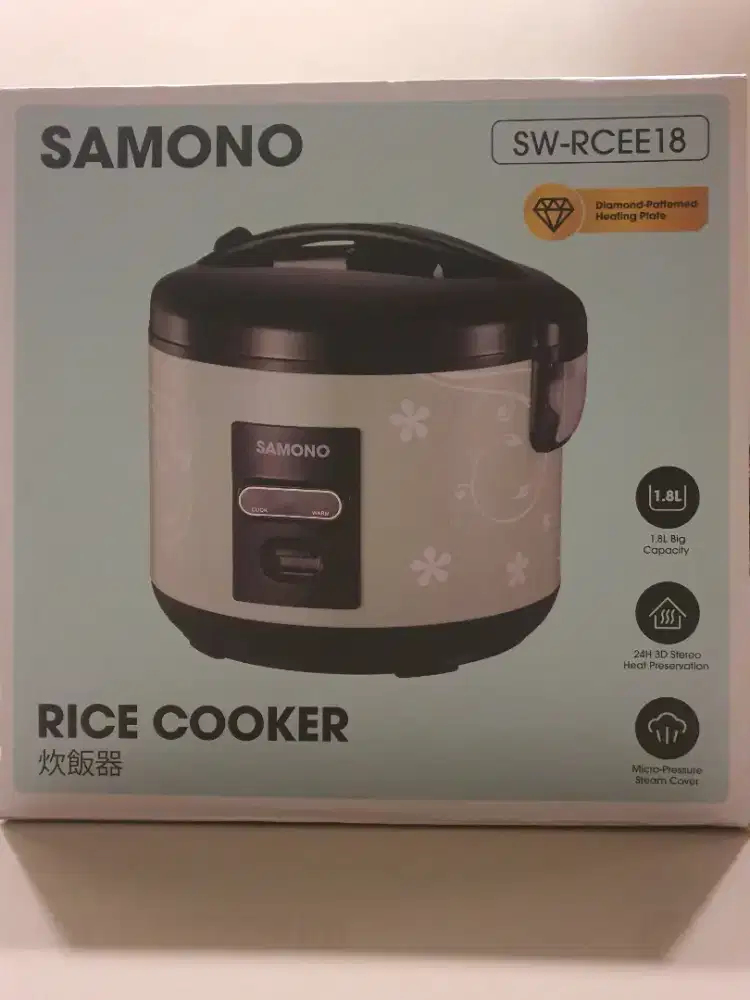 Samono Rice Cooker 3-in-1 SW-RCEE18 (1.8 Liter)