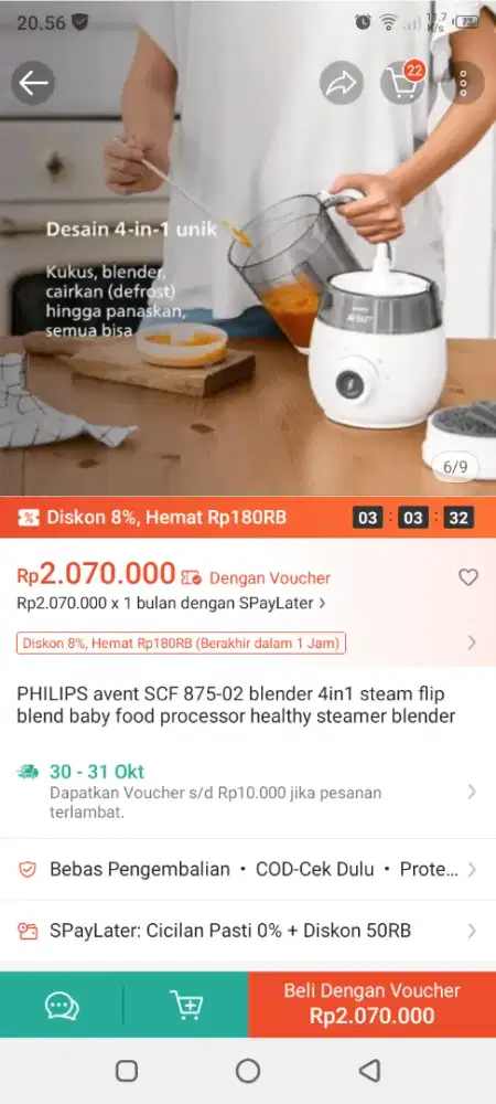 Blender Philips SCF 875/02