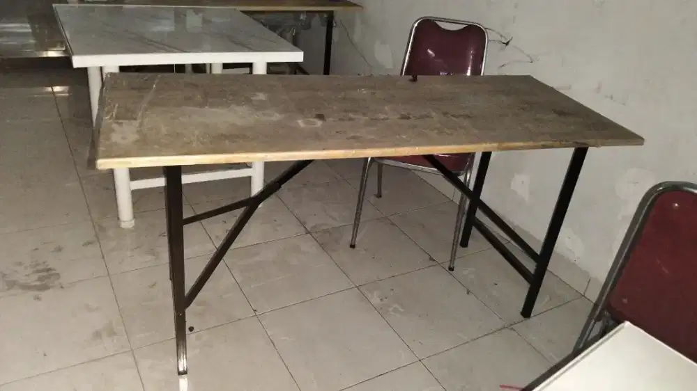 Dijual Meja Lipat panjang Bekas Warkop