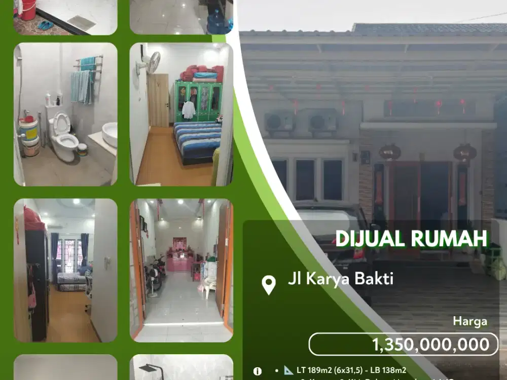 Dijual Rumah Jalan Karya Bakti Riau Ujung Pekanbaru Kota!