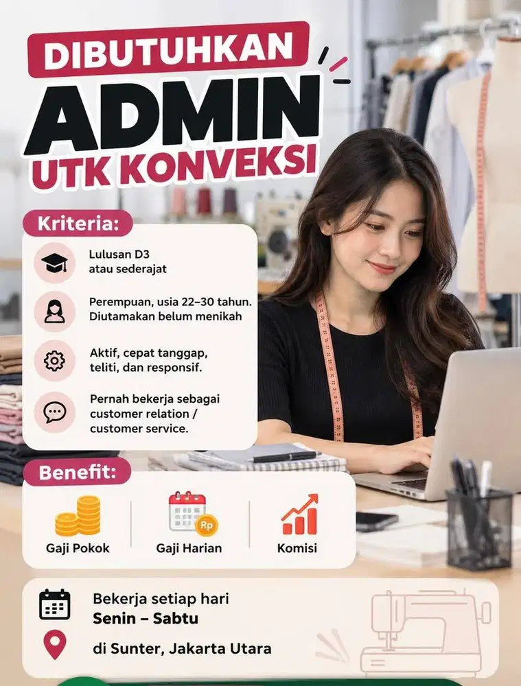 ADMIN KONVEKSI AREA SUNTER