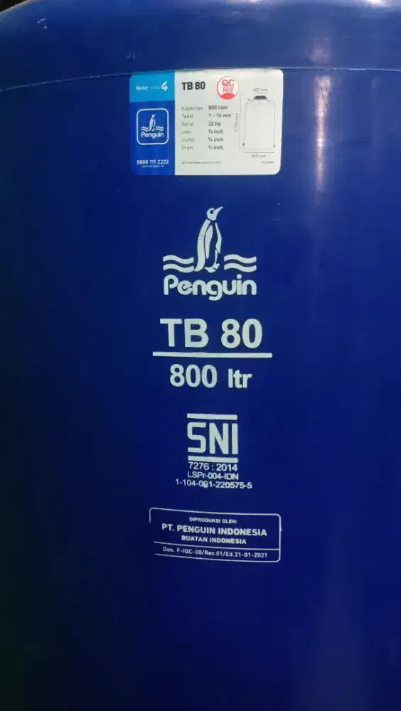 Toren air pinguin 800 liter