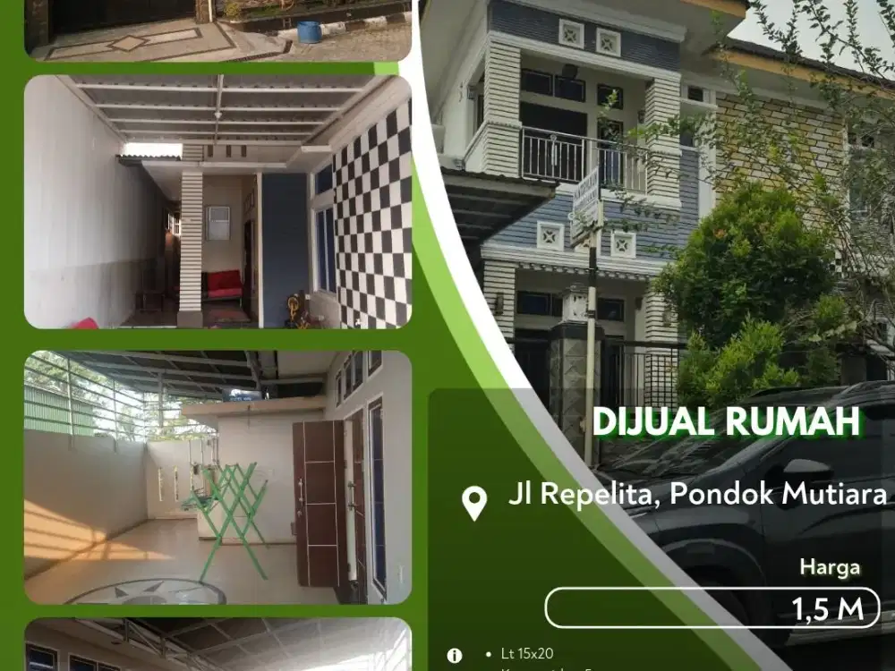 Dijual Rumah 2 Lantai Jalan Repelita Pekanbaru Kota!