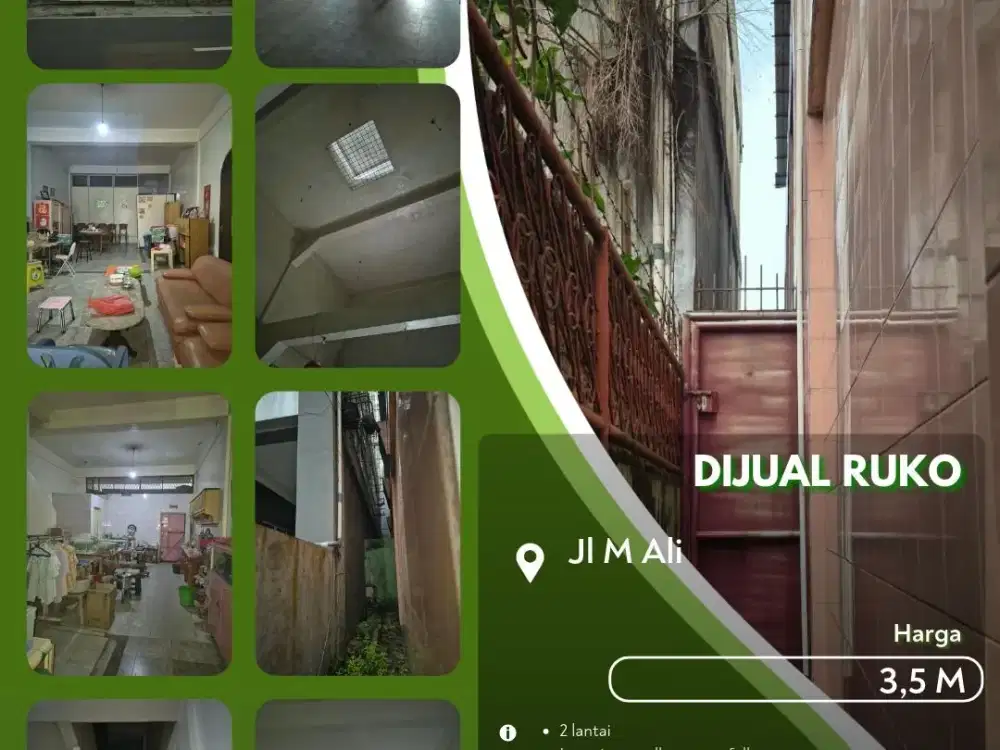 Dijual 2 Unit Ruko Jalan M Ali Pekanbaru Kota!