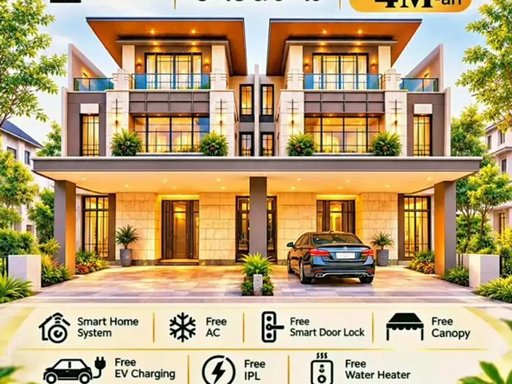 RUMAH 3LANTAI TERBARU Altadena Prime Gading Serpong by paramount land! 8X18 9X19 4,2man cash 120X & Free PPN