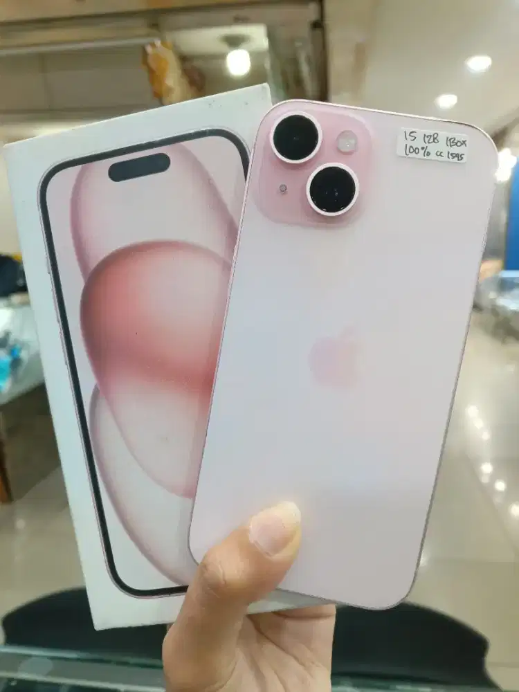 Jual hp Bks iphone15 128gb pink mlus pake no minus lngkap