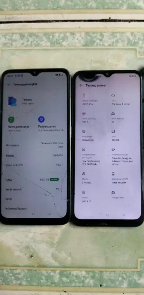 Oppo a78 5g dan oppo a16