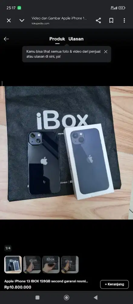 ip 13 128 ibox full set baru 4 bulan pemakaian