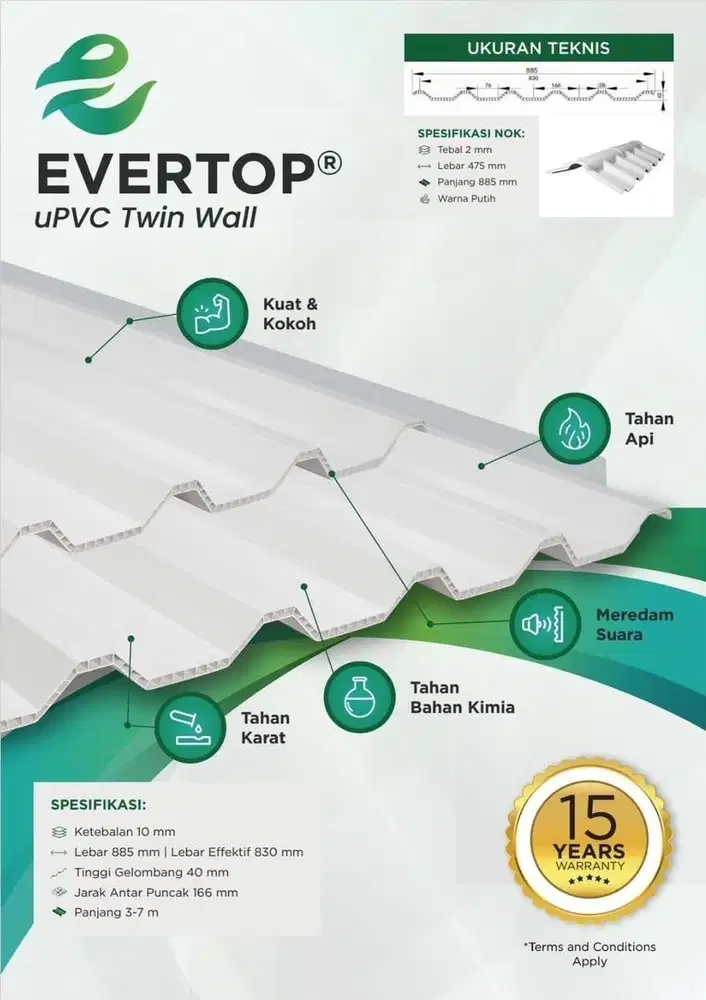 Atap Upvc Evertop harga pabrik