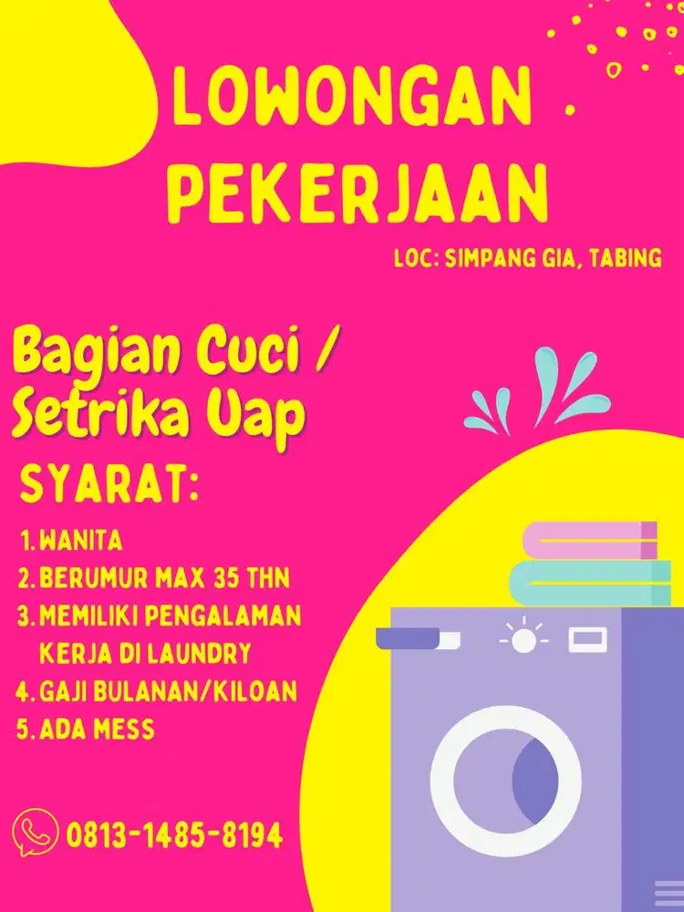 Lowongan Kerja Laundry