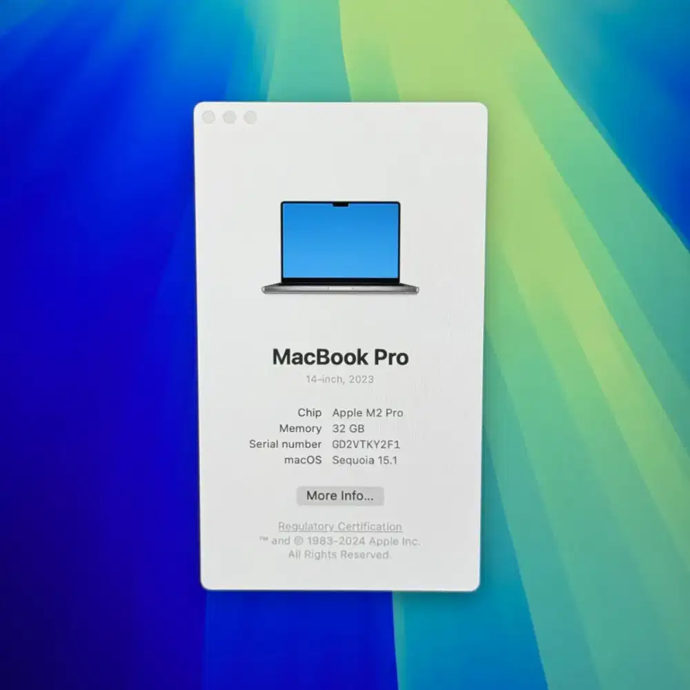 Macbook M2 Pro 14 Inch Ram 32 Ssd 512 lengkap full set Space Grey