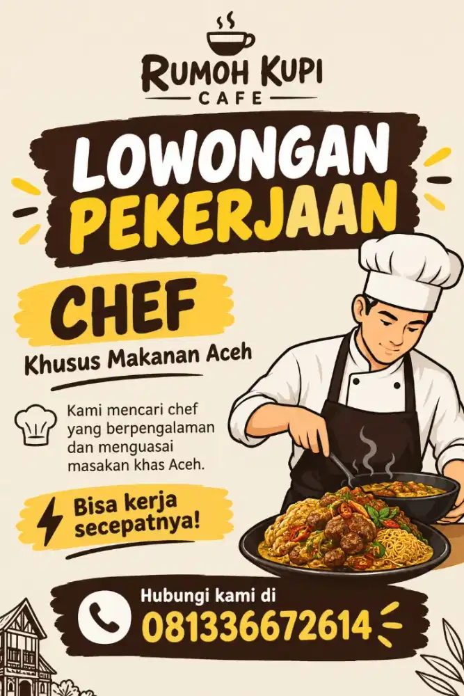 Koki khusus masakan aceh