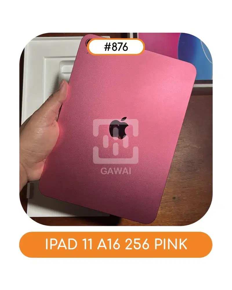 #876 Ipad 11 A16 Pink 256 BH 100%