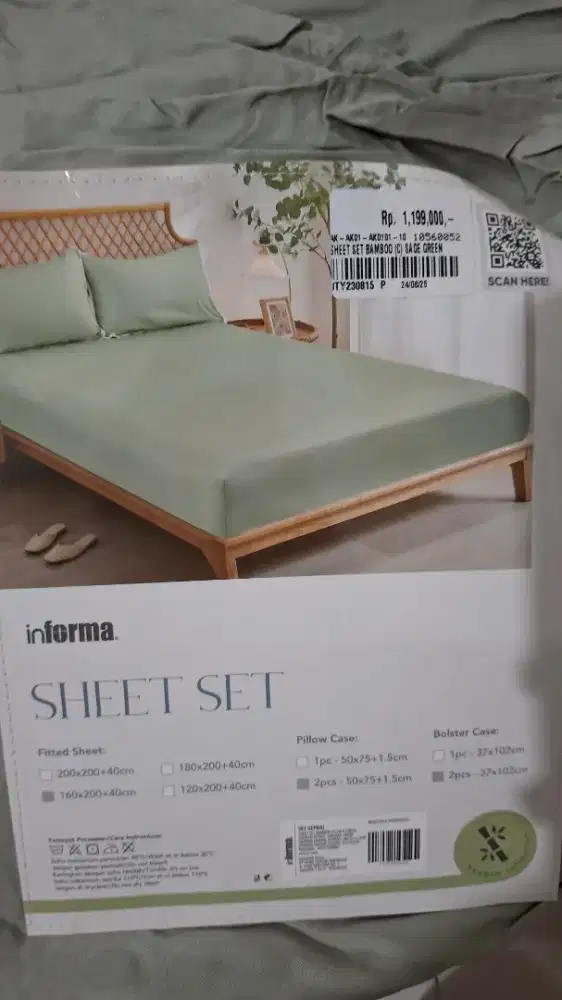Bedcover dan sheet set bamboo