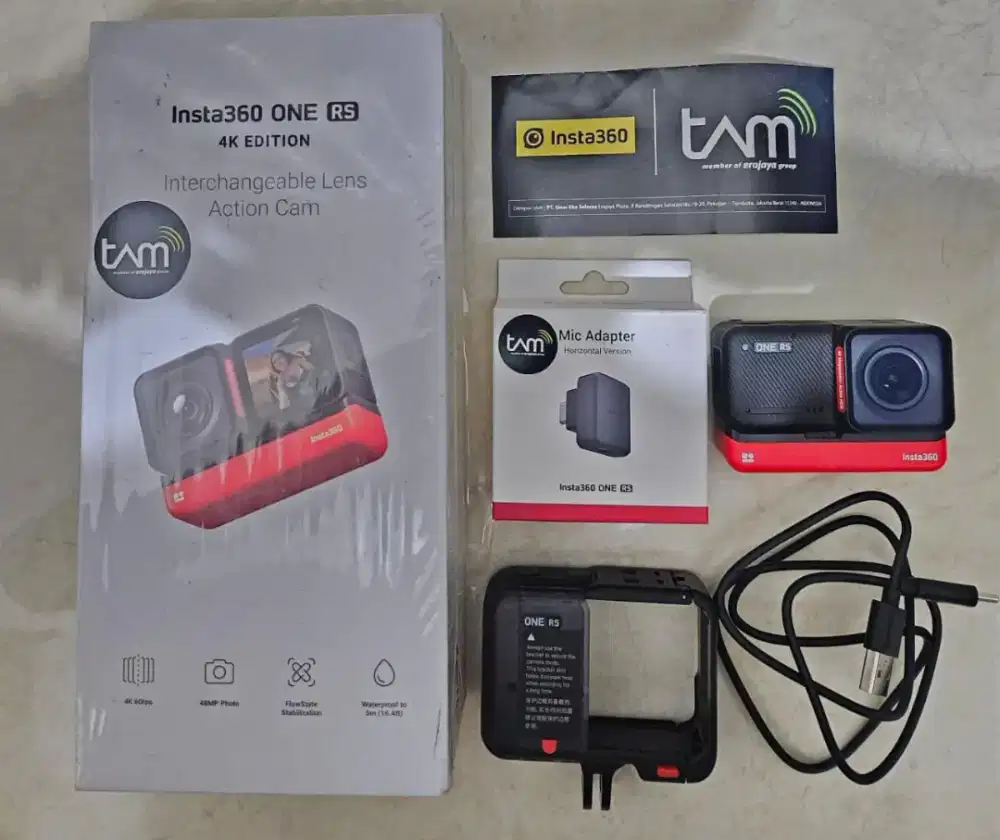 Dijual Action Cam Insta 360 One RS + Adapter Mic (Nego)