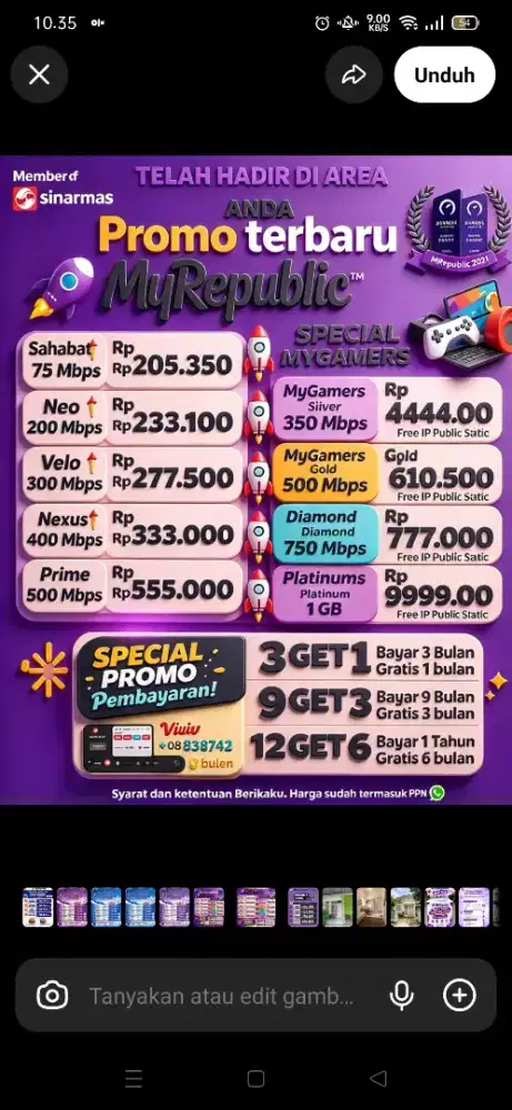 Parung Bogor Promo internet myrepublic wifi myrepublic