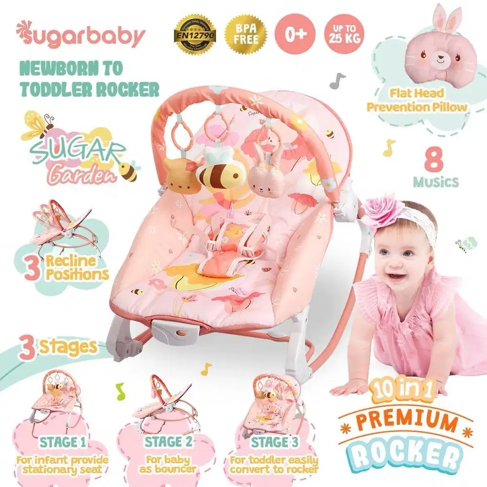 Bouncer Sugarbaby Bouncer Bayi Kursi Goyang Bayi Premium Rocker