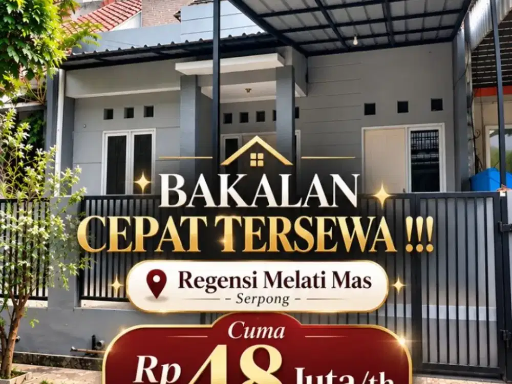 DISEWAKAN Rumah Bagus  1,5 Lantai siap huni di Regensi Melati Mas Serpong