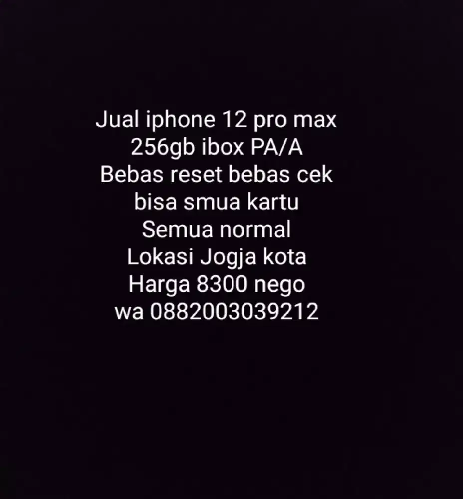 Jual iPhone 12 promax 256