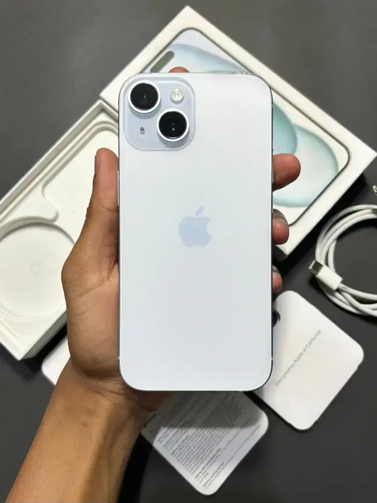 Iphone 15 128gb Blue ex ibox muluss fullset bisa tt