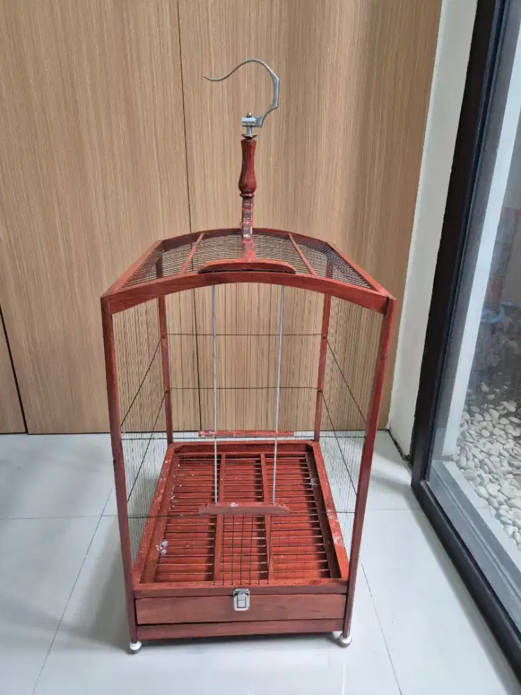 Sangkar kotak no 2 ruji senar bekas kenari like new 1 bulan pakai