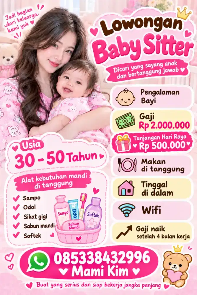 Di cari baby sitter untuk November