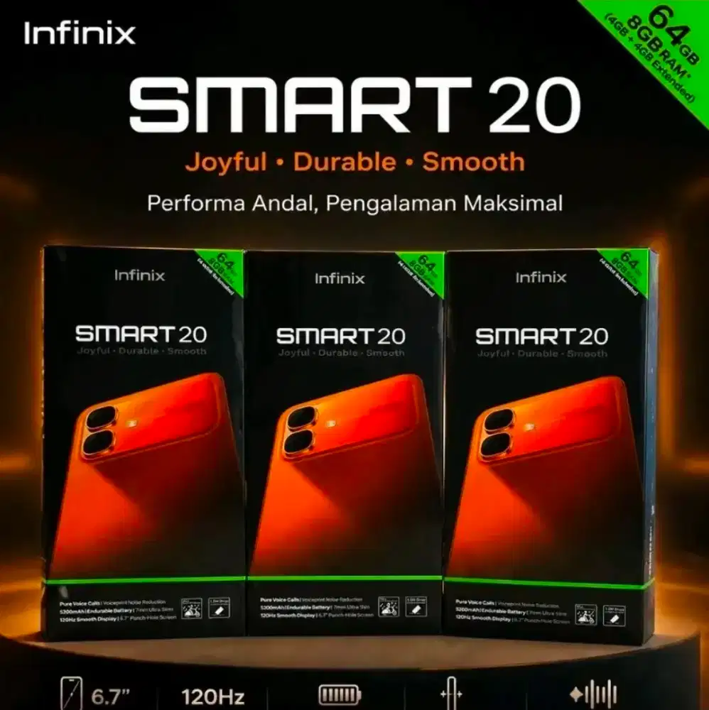 Infinix Smart 20 4/64 gb New Segel Garansi Resmi