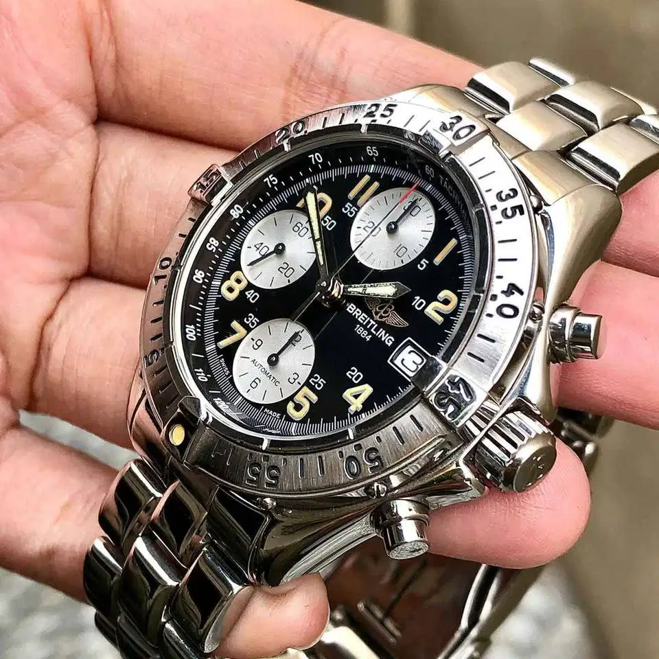 BREITLING CHRONOMAT AUTOMATIC B13035.1 REVERSE PANDA DIAL - ALL ORIGIN