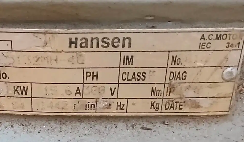 Hansen motor gearbox heavy duty