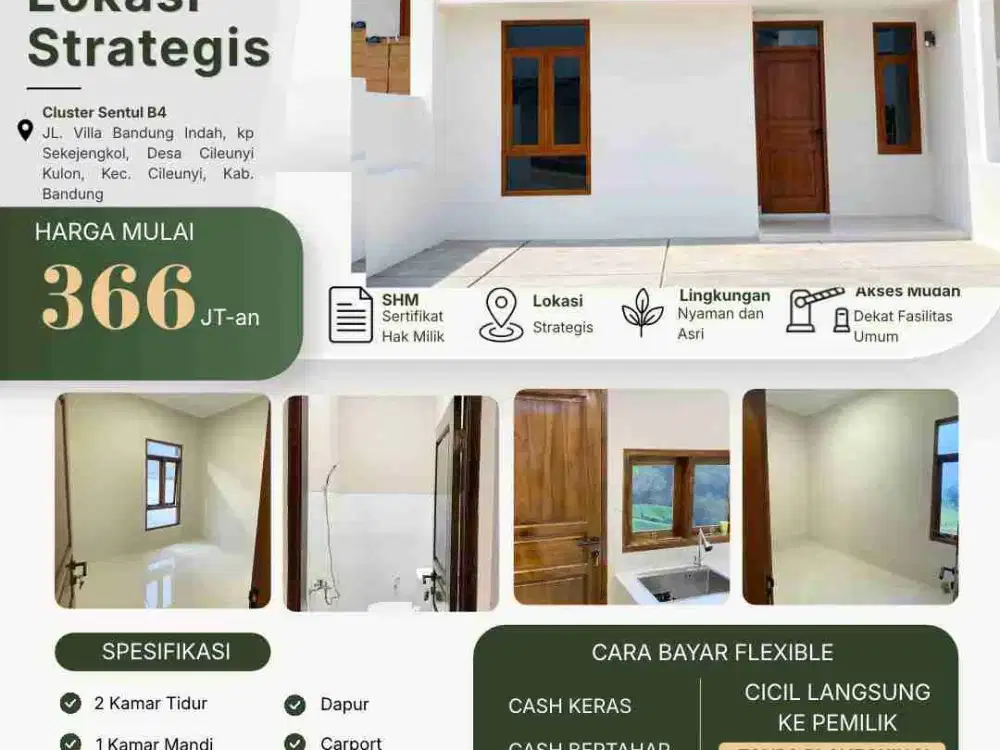 Rumah Impian Semi Vila Bandung Timur