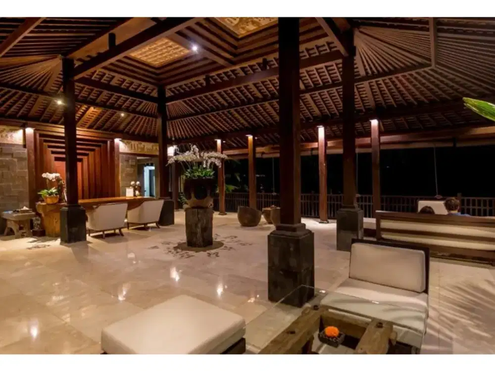 luxury hotel bintang di ubud bali full view lembah junggle sungai patanu