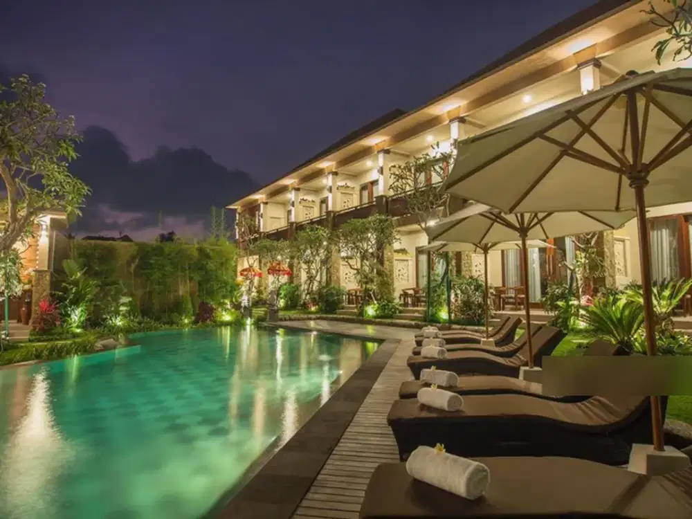 Villa resort hotel melati dijual ubud bali gianyar dkt central