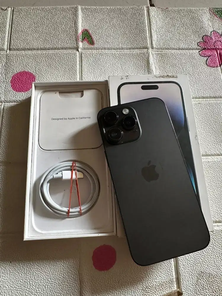 Iphone 14 pro max 128gb ibox warna space black