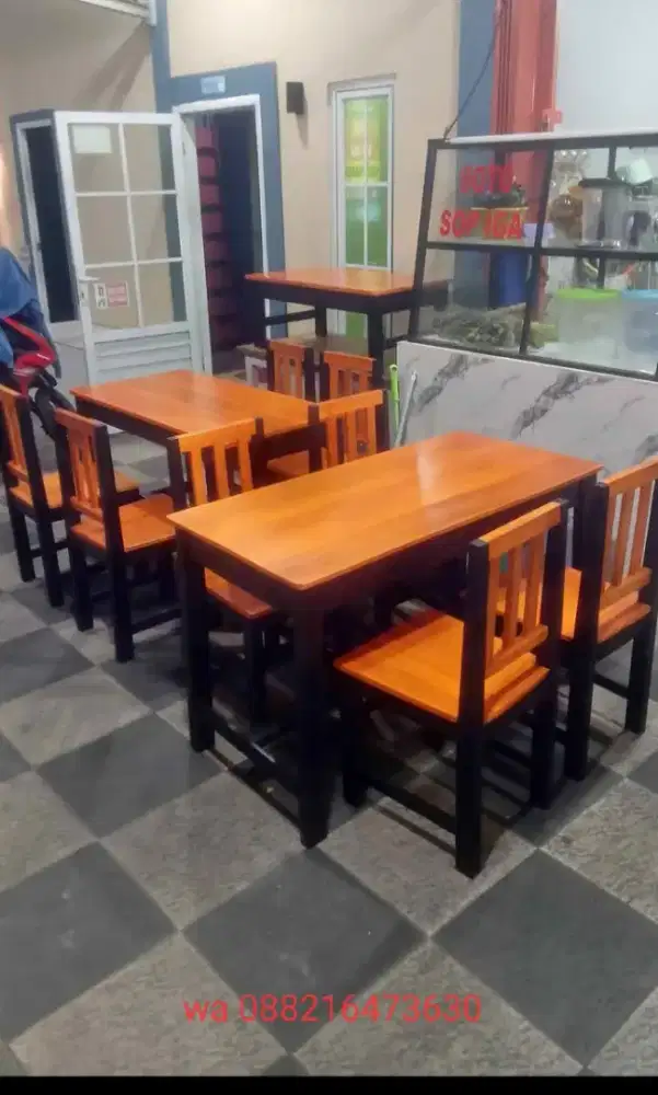 Meja kursi makan dan cafe resto