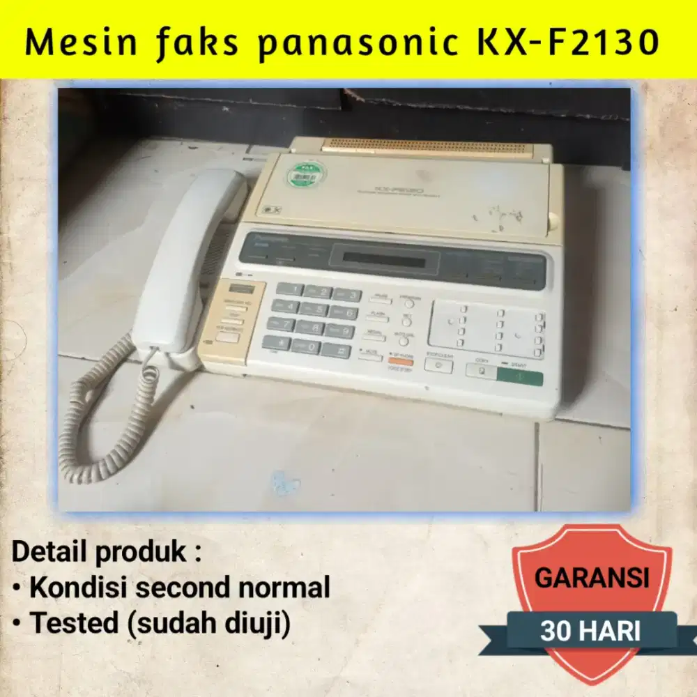 Mesin fax faksimile panasonic KX-F2130 siap pakai bergaransi bisa cod