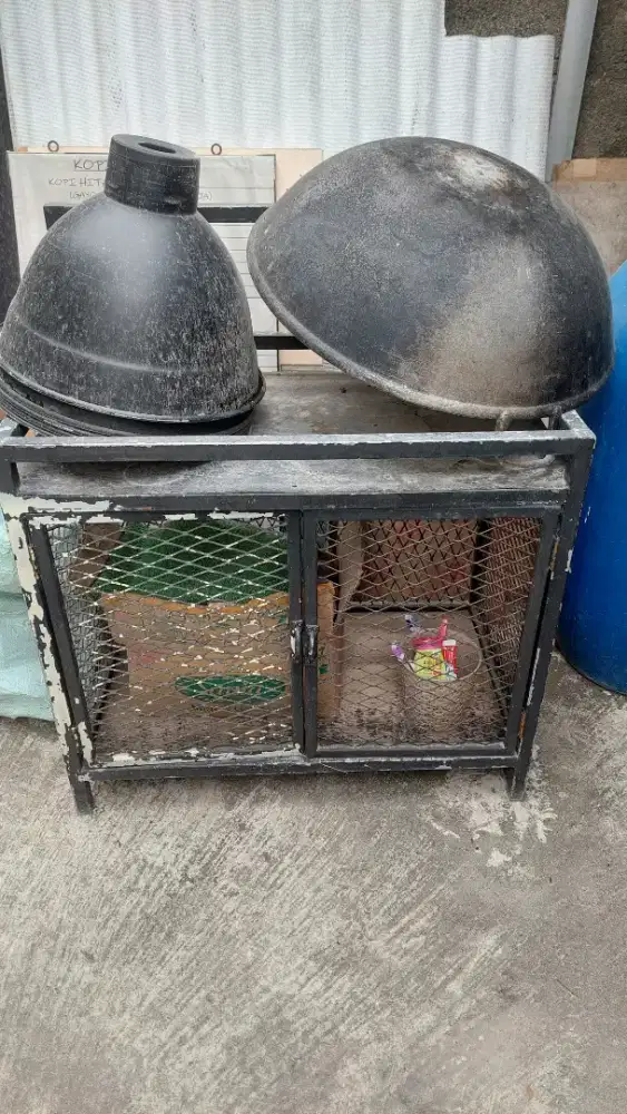Meja kompor 2 tungku bahan galvanis