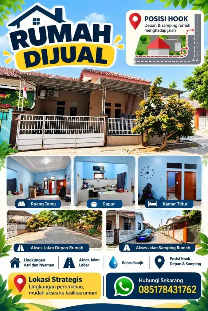 Dijual Rumah Komersil Posisi Hook