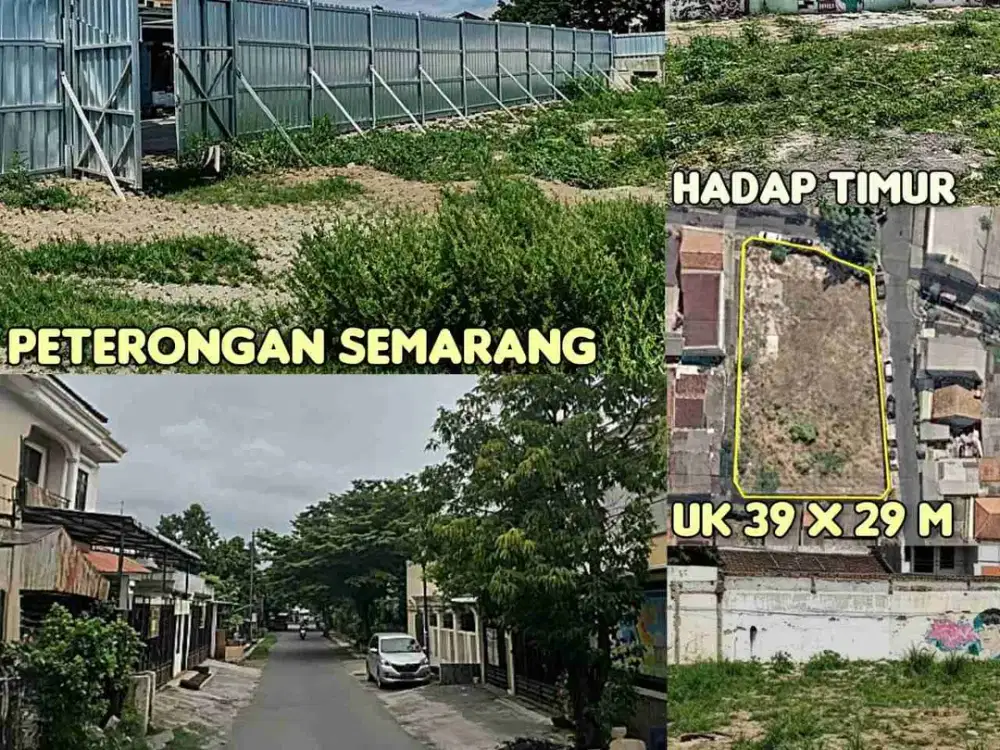 DIJUAL TANAH PETERONGAN SEMARANG. TANAH PUSAT KOTA SEMARANG STRATEGIS UNTUK TEMPAT USAHA