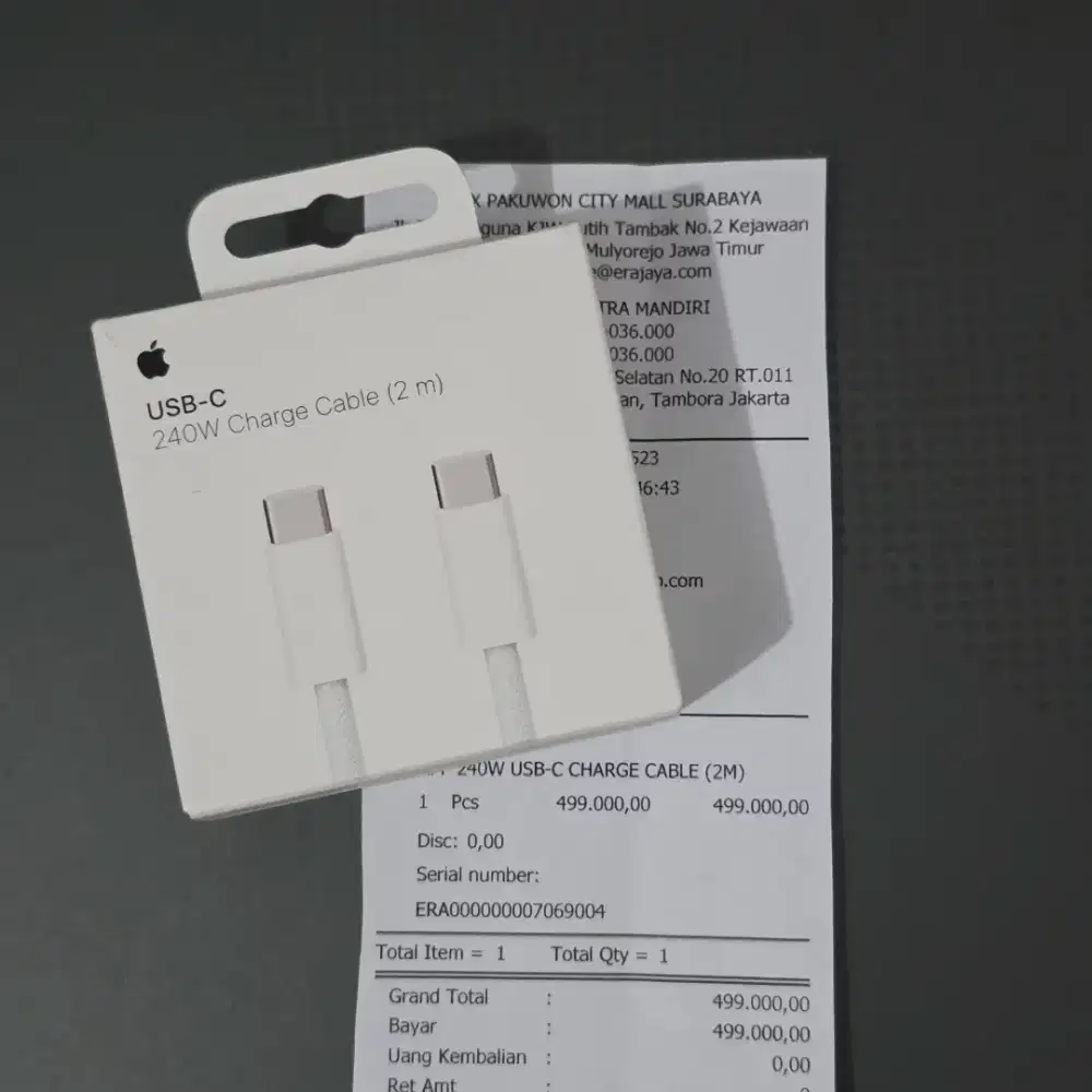 Apple Usb c 240w charger cable 2 meter