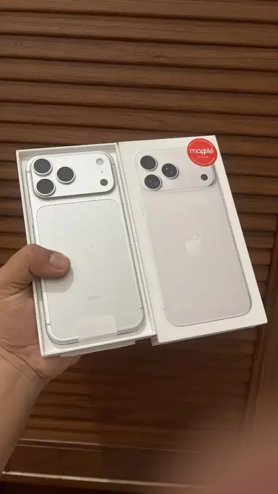 Open box saja iphone 18 promax 256gb silver