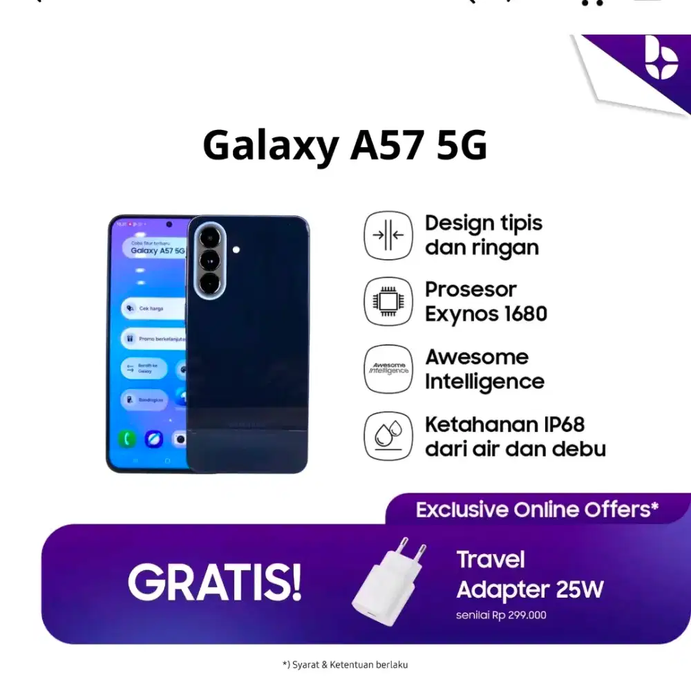 Samsung A57 Ram 8/256 NAVY (Garansi ON)