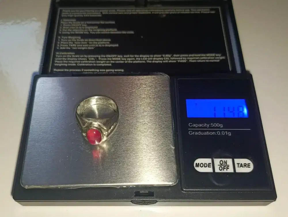 CINCIN PERAK BATU RUBY