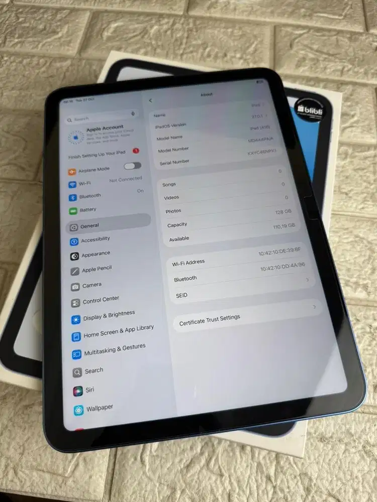 ipad gen 11 A16 128gb wifi only IBOX fullset original Terima COD
