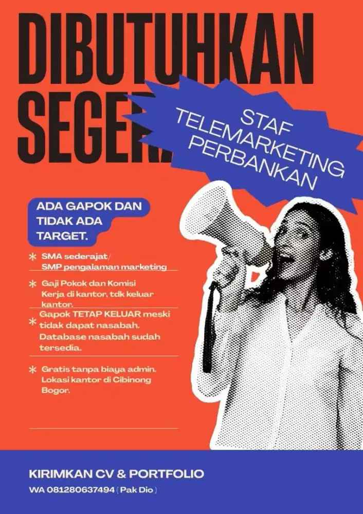 LOWONGAN TELEMARKETING