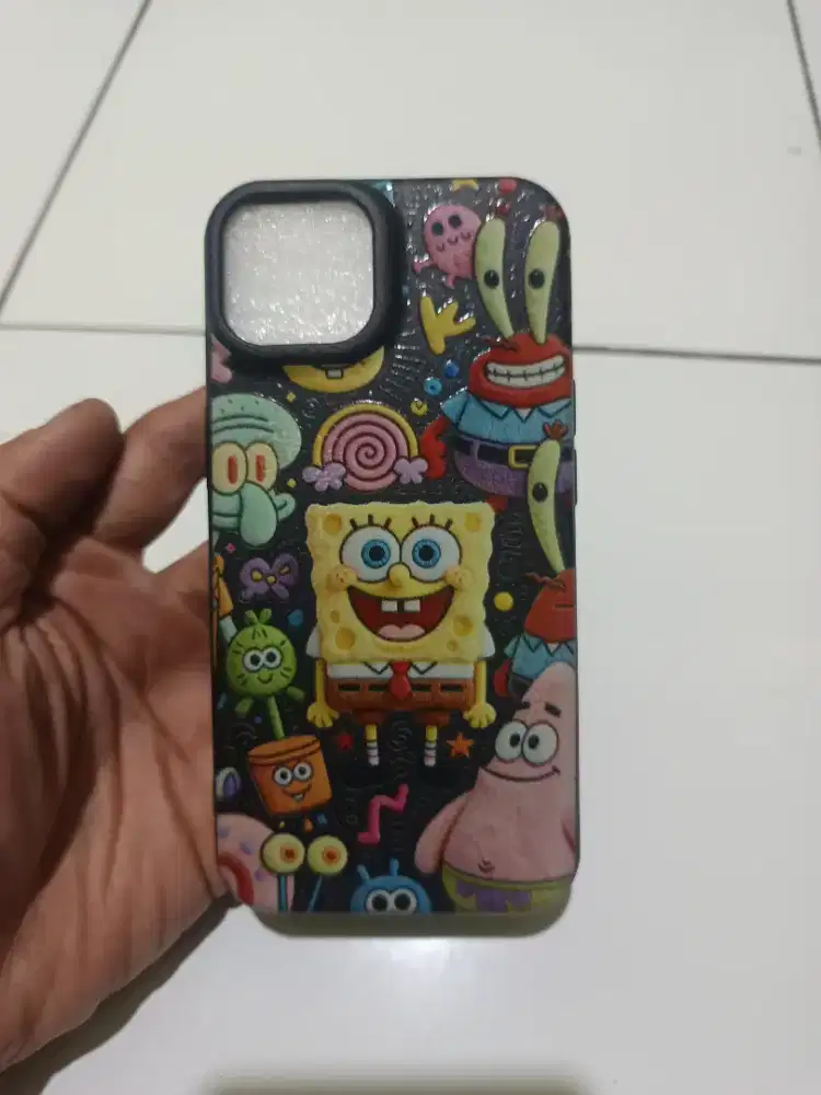 CASE SOFTCASE IPHONE 13 / IPHONE 14 - MOTIF SPONGEBOB TIMBUL